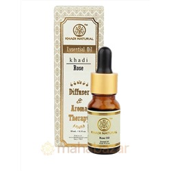Эфирное масло для ароматерапии Роза, 15 мл, производитель Кхади; Rose Essential Oil, 15 ml, Khadi